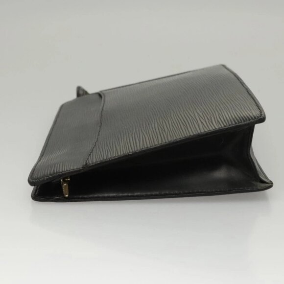 LOUIS VUITTON Epi Pochette Homme Clutch Bag Black Noir - Picture 3 of 16